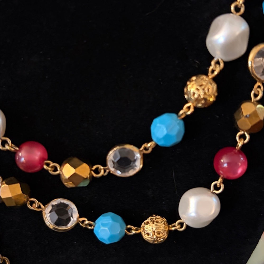 Joan Rivers Rare,Vintage, signed, Necklace 50” long - crystals. - Picture 1 of 4